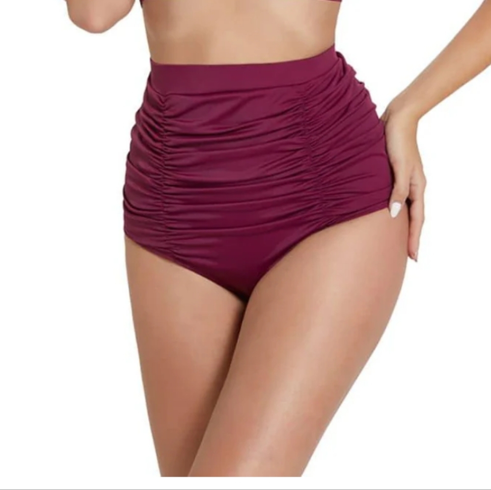 Shapewear High Waist Bikini in Wine